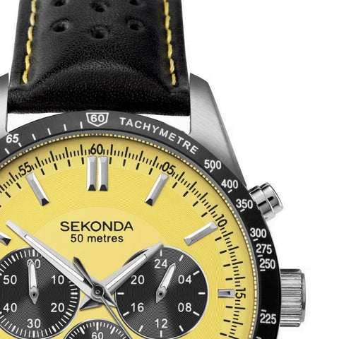 Sekonda Aviator Chronograph Leather Strap Mens Watch 1395 | H & H