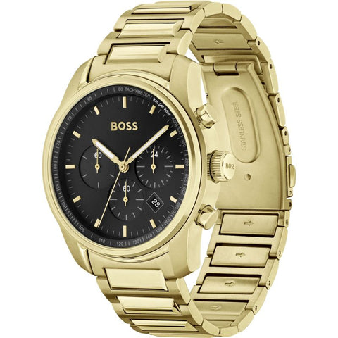 Boss Watches Gold Plated Stainless Steel Mens Watch 1514006