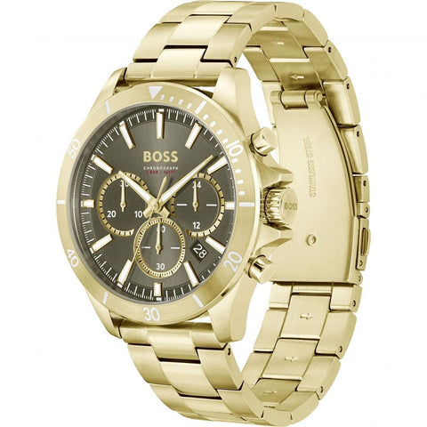 BOSS Watches Men's Gold Plated Chronograph Watch 1514059