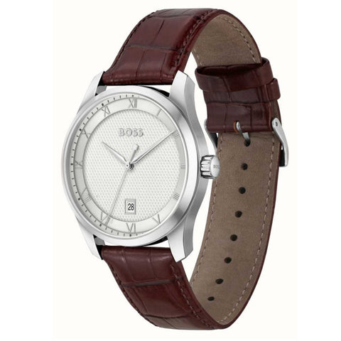 BOSS Watches Principle Leather Strap Mens Watch 1514114