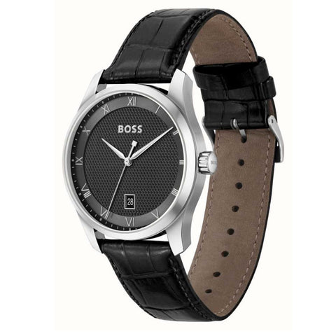 BOSS Watches Principle Leather Strap Mens Watch 1514122