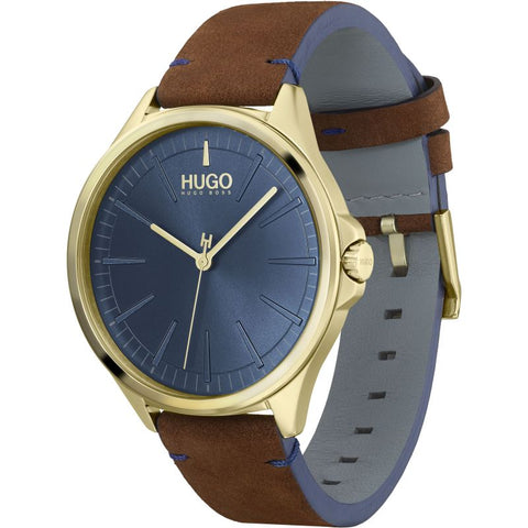 Hugo Brown Leather Strap Mens Watch 1530134