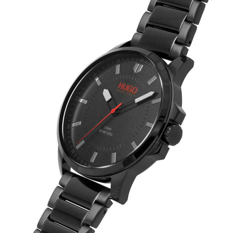 Hugo Mens Black IP Stainless Steel Watch 1530187