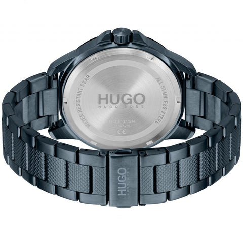 Hugo Mens Blue IP Day Date Watch 1530194