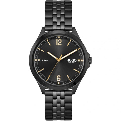 Hugo Mens Black IP Stainless Steel Watch 1530218