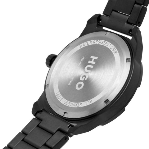 Hugo Mens Black IP Stainless Steel Watch 1530279