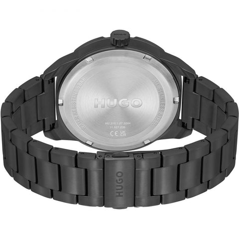 Hugo Mens Black IP Stainless Steel Watch 1530279