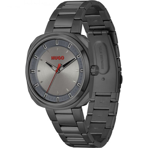 Hugo Mens Black IP Stainless Steel Watch 1530311