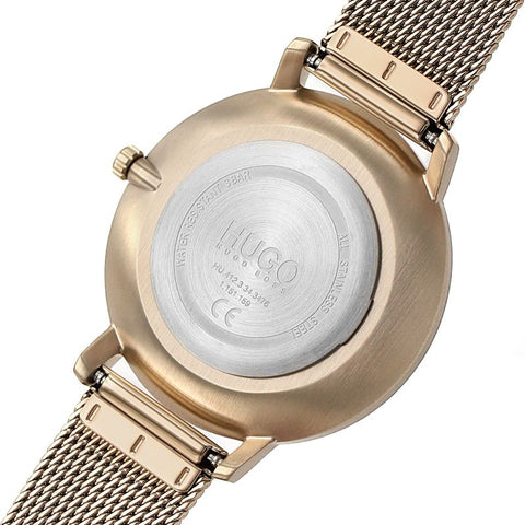 Hugo Carnation Gold Plated Ladies Watch 1540067