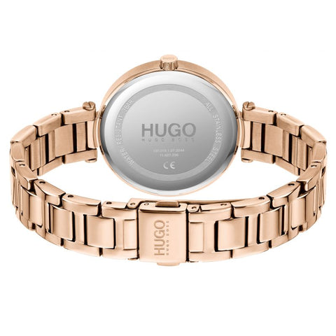 Hugo Ladies Carnation Gold Plated Watch 1540087