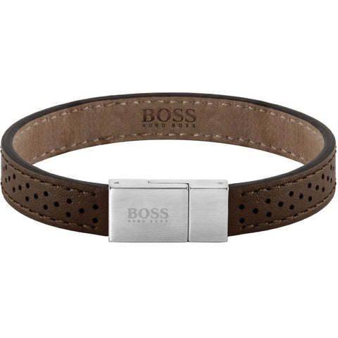 Boss Jewellery Mens Leather Bracelet 1580034M