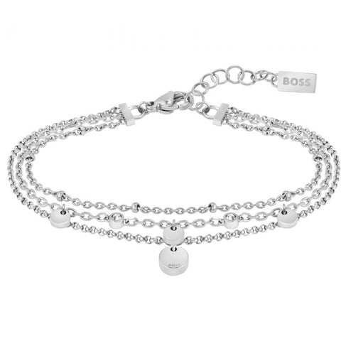 Hugo Boss Jewellery Ladies Stainless Steel Layered Bracelet 1580331