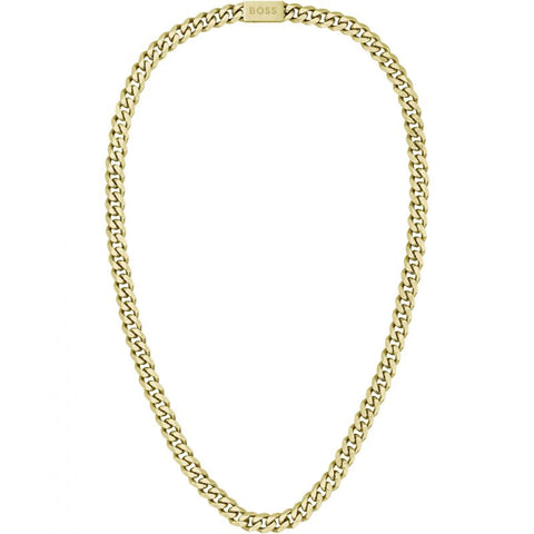 Boss Jewellery Mens Gold Plated Stainless Steel Chain 1580402