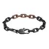 Boss Jewellery Rose and Black Ion Plated Mens Bracelet 1580503M