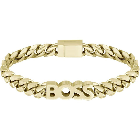Boss Jewellery Mens Gold Plated Bracelet 1580505M