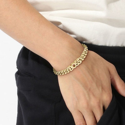 Boss Jewellery Mens Gold Plated Bracelet 1580505M