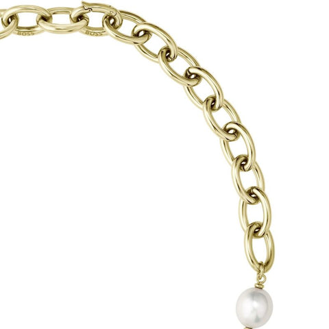 Boss Jewellery Ladies Gold Plated Pearl Necklace 1580540