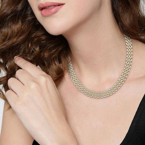 Boss Jewellery Ladies Isla Two Tone Link Necklace 1580548