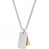 Boss Jewellery Mens Two Tone Dog Tag Necklace 1580576