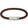 Boss Jewellery Mens Ares Leather Braided Bracelet 1580623