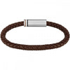 Boss Jewellery Mens Ares Leather Braided Bracelet 1580623