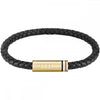 Boss Jewellery Mens Ares Leather Braided Bracelet 1580624