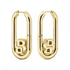 BOSS Jewellery Ladies Double B Gold Plated Earrings 1580629