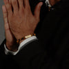 Boss Jewellery Mens Sphere Stones Tigers Eye Beaded Bracelet 1580661M