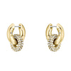 Boss Jewellery Live Precious Gold Plated Linked Circles Hoop Earrings 1580759