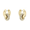 Boss Jewellery Live Precious Gold Plated Linked Circles Hoop Earrings 1580759