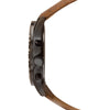 Sekonda Sports Day Date Mens Watch Black Dial Tan Strap 1651