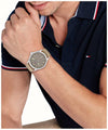Tommy Hilfiger Beige Fabric Strap Mens Watch 1710561