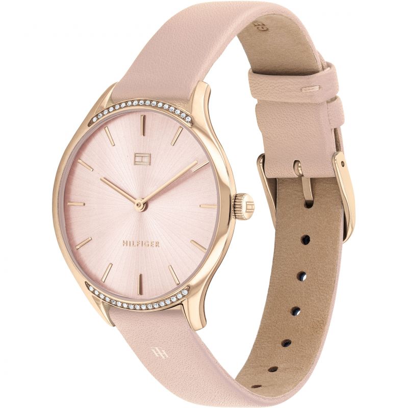 Tommy Hilfiger Pink Leather Strap Ladies Watch 1782215 H H Jewellers Hollins and Hollinshead