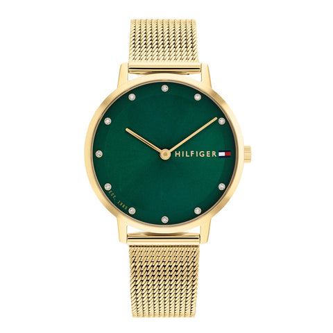 Tommy Hilfiger Gold Plated Green Dial Ladies Watch 1782668
