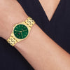 Tommy Hilfiger Jade Green Dial Gold Plated Bracelet Ladies Watch 1782799