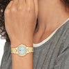 Tommy Hilfiger Blue Dial Gold Plated Bracelet Ladies Watch 1782904