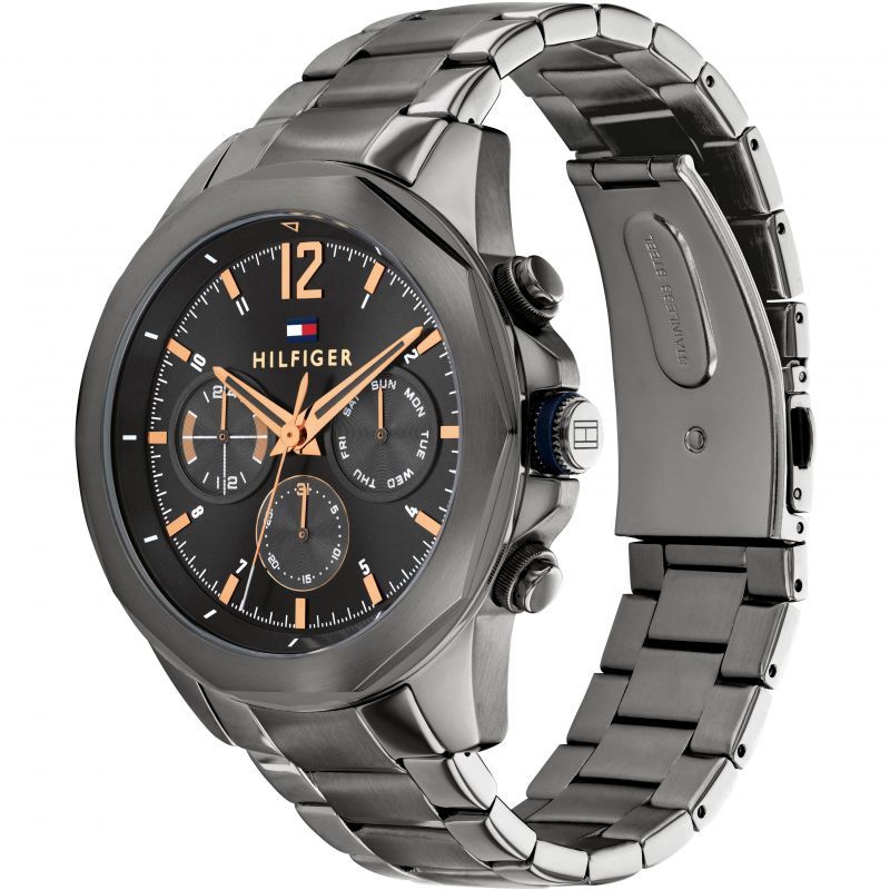 Tommy Hilfiger Mens Gunmetal Grey IP Stainless Steel Watch 1792061 