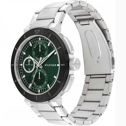 Tommy Hilfiger Green Dial Stainless Steel Mens Watch 1792117