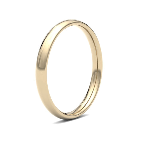 18ct Yellow Gold 2.5mm Medium Weight Polished Ladies Wedding Ring | H&H