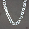 Sterling Silver Heavy Diamond Cut 121g Mens Curb Chain Necklace 22"