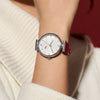 Olivia Burton Minima Bee Ladies Cranberry Leather Strap Watch 24000098