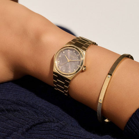 Olivia Burton Mini Hexa Ladies Gold Plated Watch 24000107