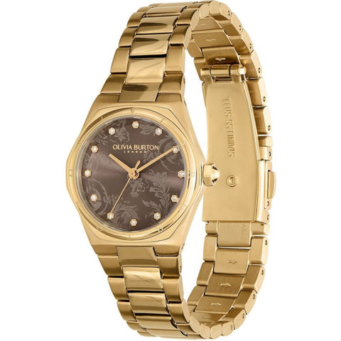 Olivia Burton Mini Hexa Ladies Gold Plated Watch 24000107