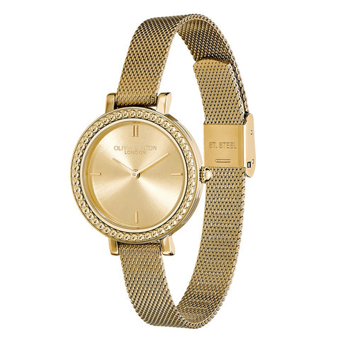 Olivia Burton Ladies Classic Vintage Bead Gold Plated Watch 24000161