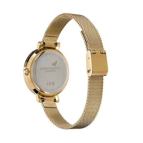 Olivia Burton Ladies Classic Vintage Bead Gold Plated Watch 24000161