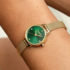 Olivia Burton Mini Classic Forest Green Dial Gold Plated Ladies Watch 24000246