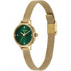 Olivia Burton Mini Classic Forest Green Dial Gold Plated Ladies Watch 24000246