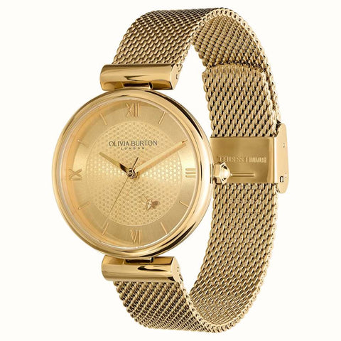 Olivia Burton Minima Bee Ladies Gold Plated Watch 24000096