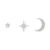 Olivia Burton Silver Celestial Stud Earrings Set 24100063