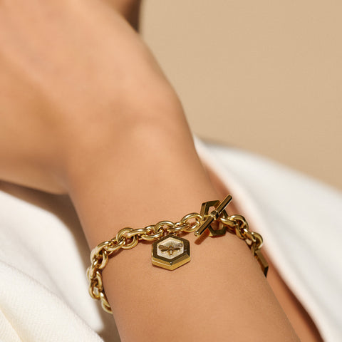 Olivia Burton Signature Minima Bee Gold Toggle Bracelet 24100103
